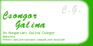 csongor galina business card